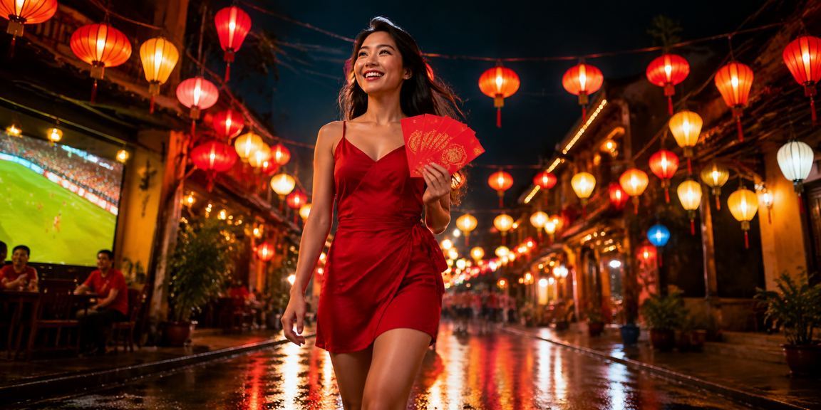 Phong bì đỏ may mắn và không khí tiền thưởng tại chợ đêm Mũi Né